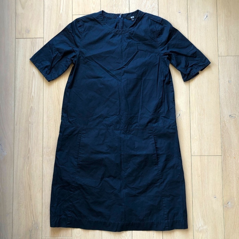 Uniqlo Cotton Mini Dress with Pockets in Navy Women’s Size S